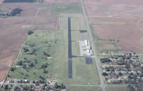 Aerial photo of runway