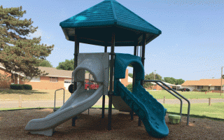 playground equipment at Moudry Park