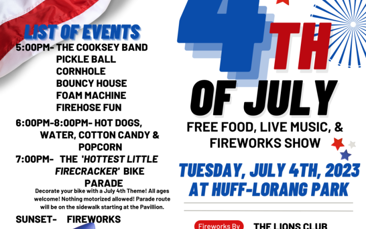 4th of July events flyer