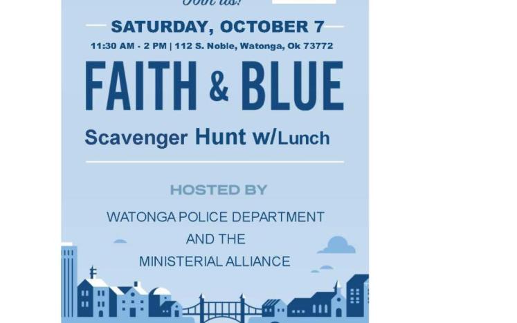 Faith In Blue Scavenger Hunt